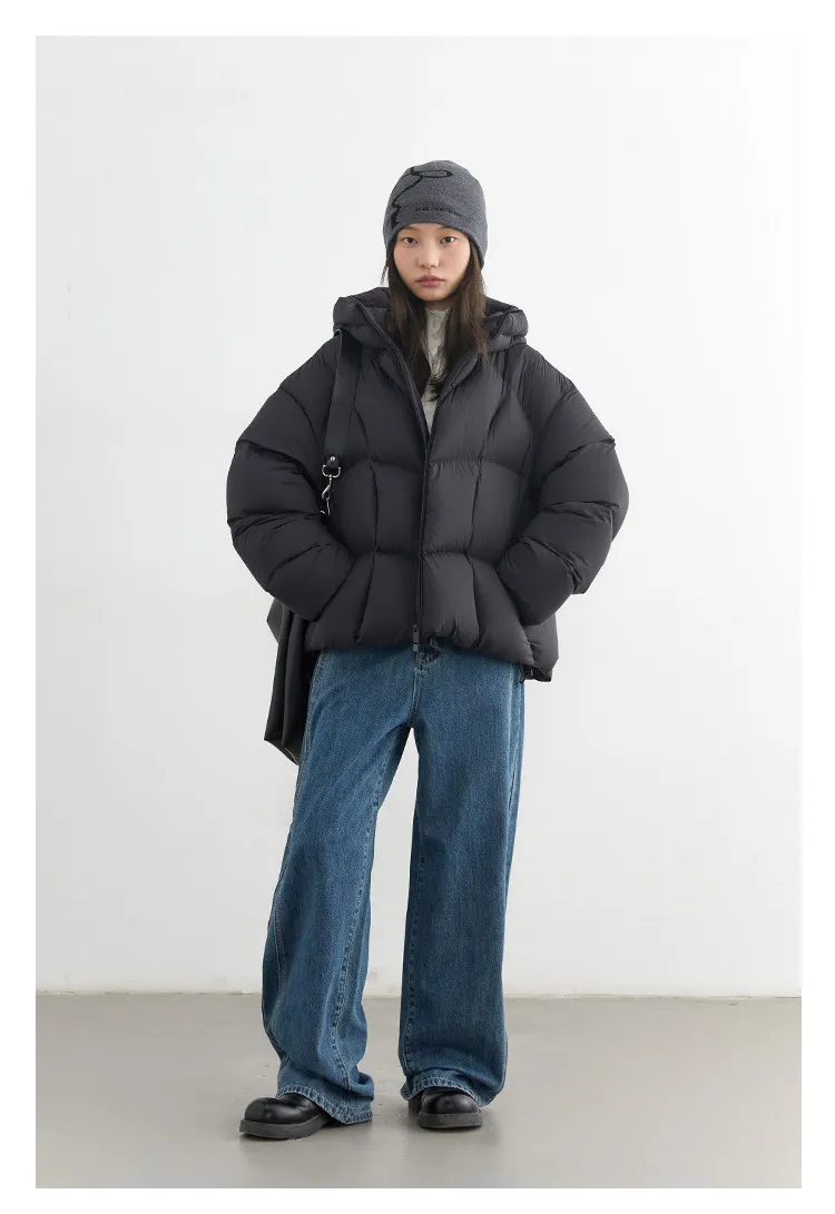 CHIC VEN Fashion Women Down Coats Solid Short Loose Casual Hooded Female Down Jacket 90 White Duck Down Autumn Winter 2025