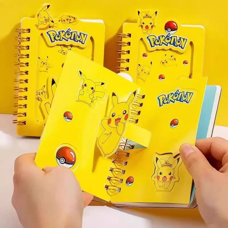 1pc Anime Pokemon Pikachu Coil Notebook Stationery Student Portable Coil Book Daily Journal Kids School Supplies Stationery