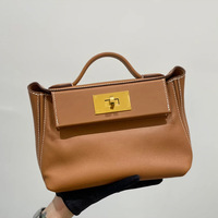 2024 New Mini Dumpling Bag Women's Single Shoulder Handbag Double Shoulder Wings Casual Business Genuine Leather Bag