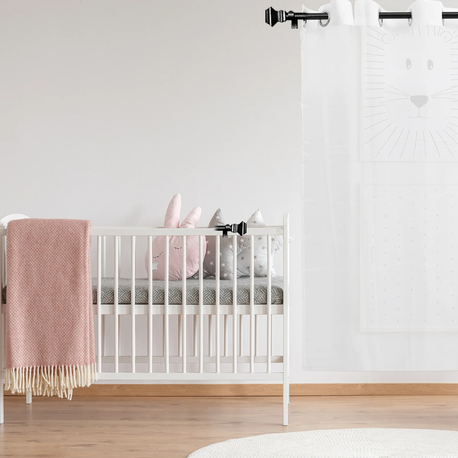 

2Pcs White Sheer Curtains Excellent Craft Detailed Design Blend Existing Decor Add Charm Beauty Bedroom Living Room