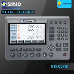 Nowy SINO High-end SDS200 Metalowy 4-osiowy zestaw do odczytu cyfrowego LCD Test Intrusment Szklana skala liniowa Maszyna do frezowania Tokarka CNC