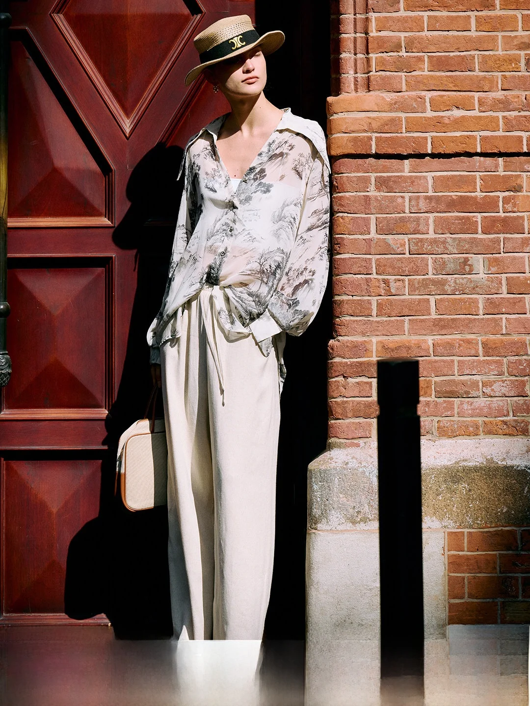 

Luna7xi High Waist Wide Leg Casual Pants Women's Loose Fit Drawstring Slimming Straight Long Trousers Cloud Touch Sensation