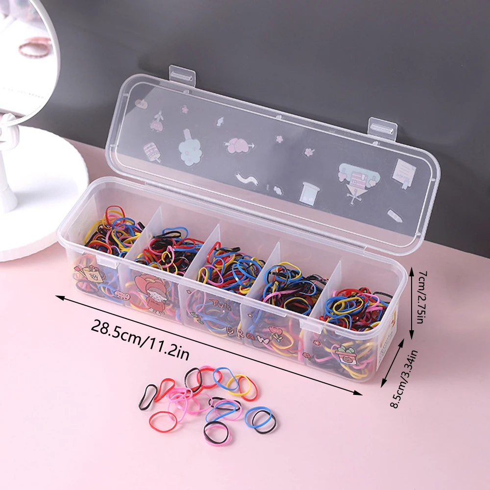 1pc Plastic Hair Accessories Jewelry Sorting Box Five Compartment Storage Box Desktop Miscellaneous Items Data Cable Storage