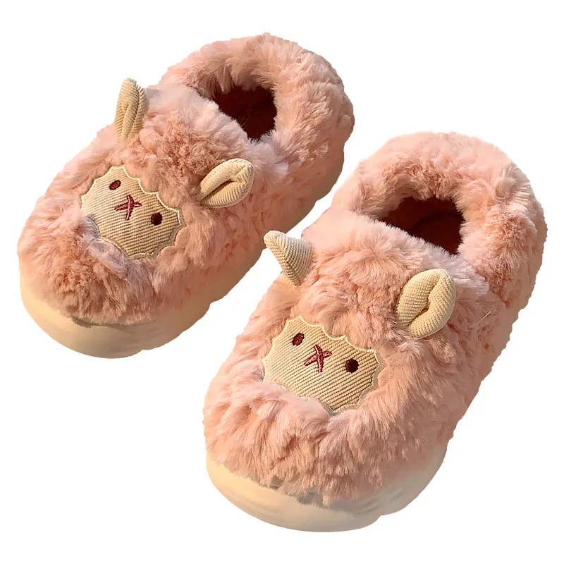 Cotton Slippers Women Slipper Autumn Winter 2024 New Postpartum Shoes Non Slip Plush Slipper Breathable Women Cotton Slipper