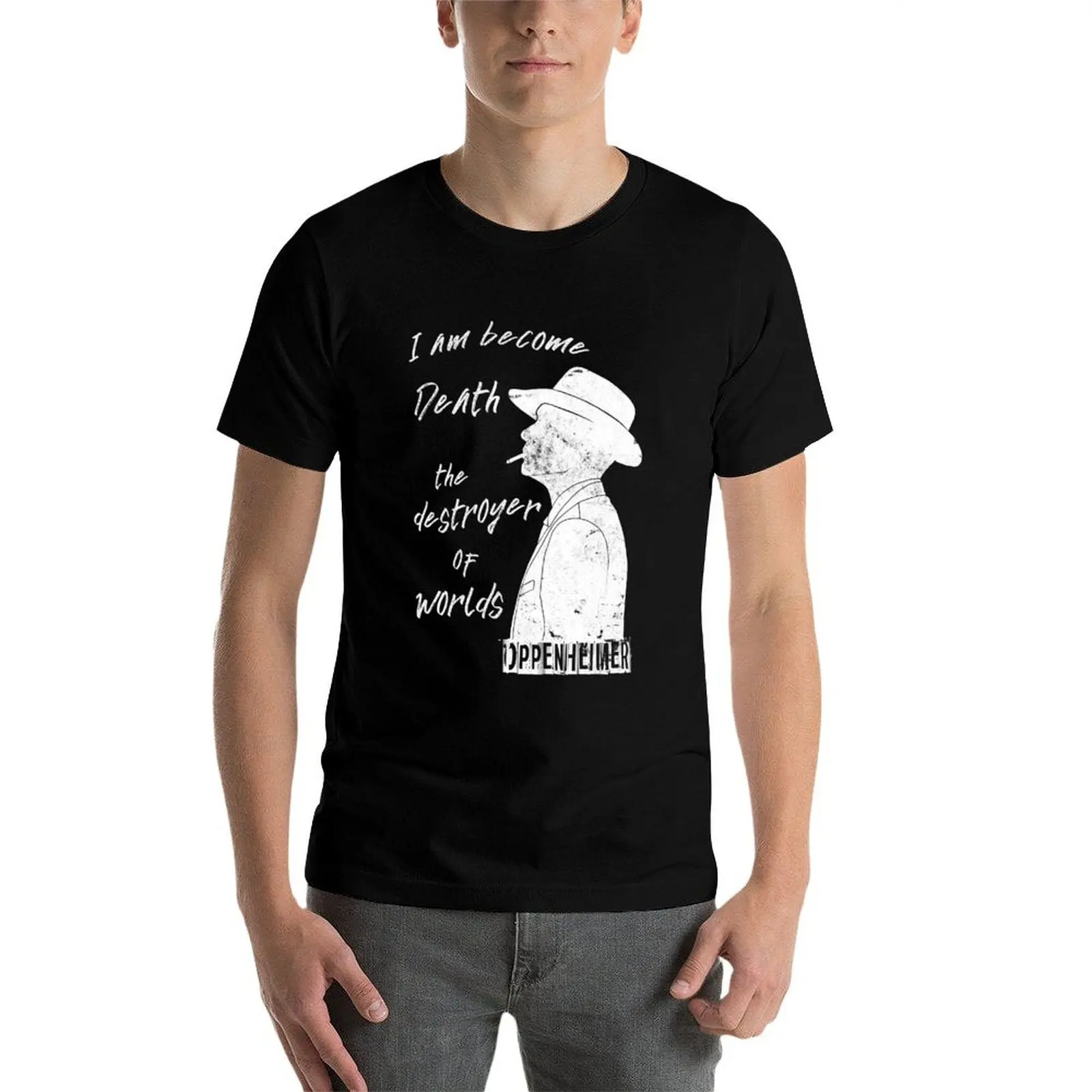Oppenheimer تي شيرت تي شيرت الرجال 100% القطن الفاخرة العلامة التجارية القطن تي شيرت رجل القطن تي شيرت حزمة تي شيرت #5