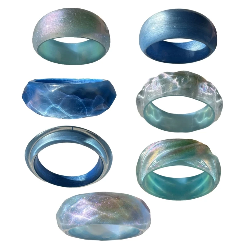 Resin Bangle Bracelets Wide Round Bangle Sparkling Jewelry Artistic Fashion Accessory Suitable for Fashion Women Present