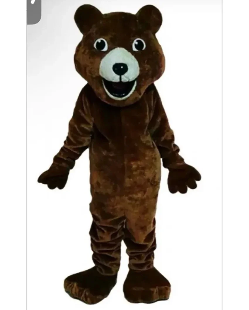 

Adult Size Grizzly Bear Mascot Costume Cosplay Wearable Walking Belly Bear Mardi Gras Birthday Party Event Performance Set
