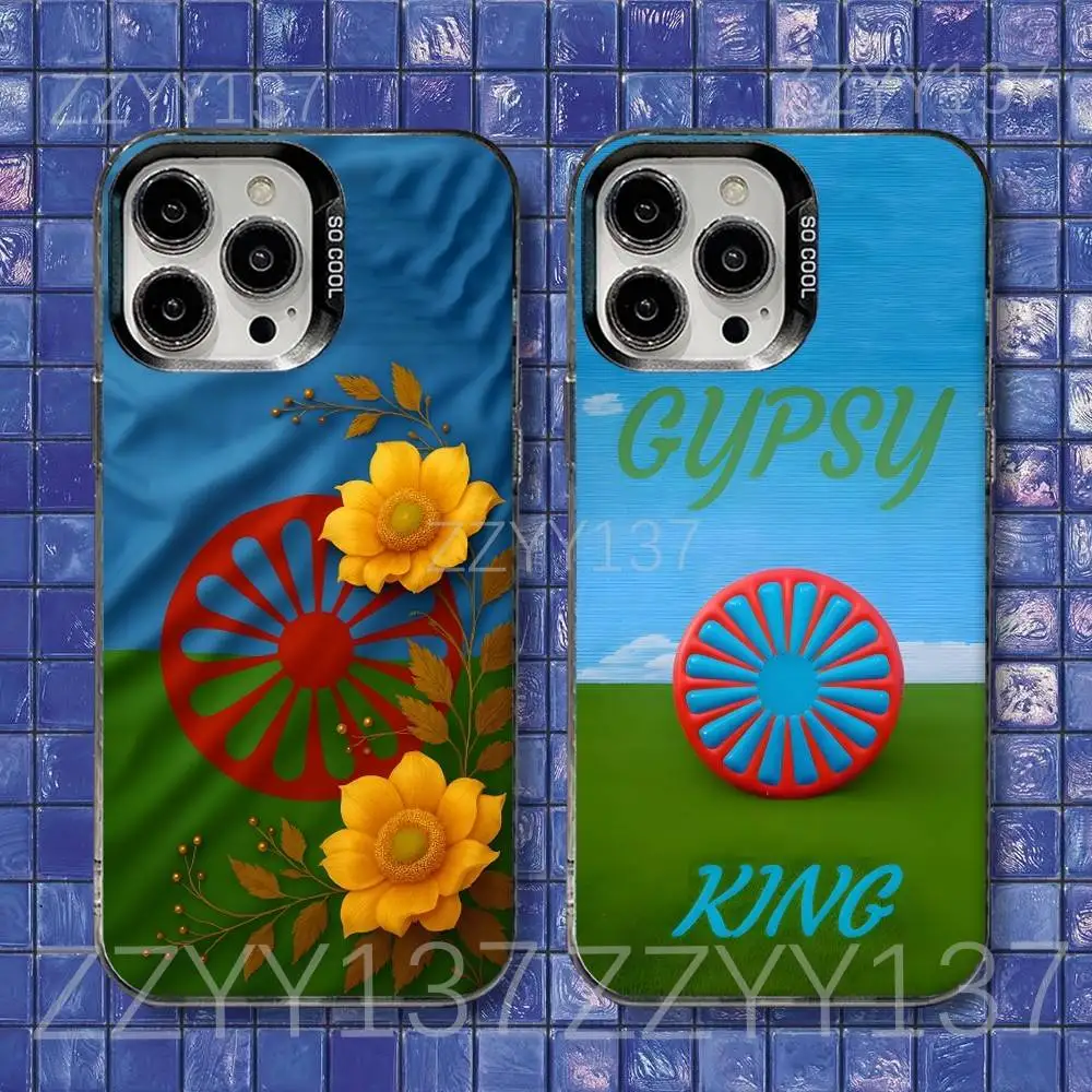 

Gypsy Romani Roma Flag Phone Case For iPhone 16,15,14,13,12,11,8,7,Pro,Max,Plus,Mini,XS,SE Shockproof Matte Cover