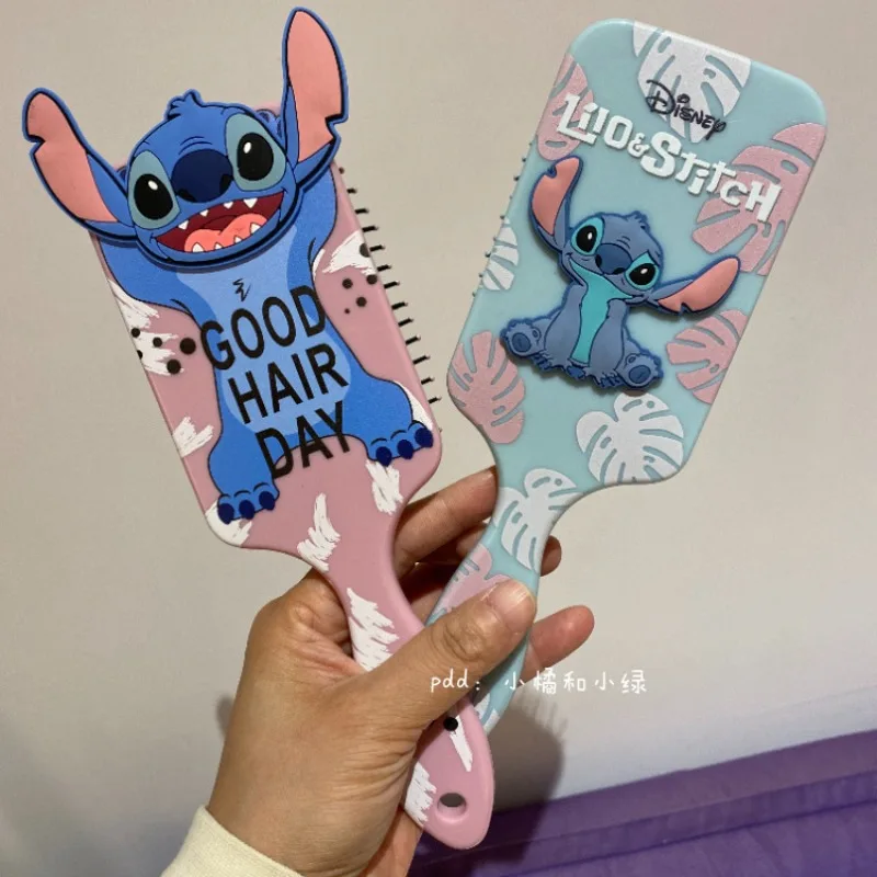 

Disney Anime Figures Stitch Air Cushion Massage Combs Anime Cartoon Children Comb Hair Brush Hairdressing Tool Kids Toys Gifts