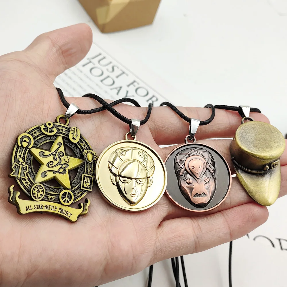 Anime Jojos Bizarre Adventure Necklaces Cosplay Higashikata Josuke Kujo Jotaro Killer Queen Arrow Pendant Necklace Jewelry Gift