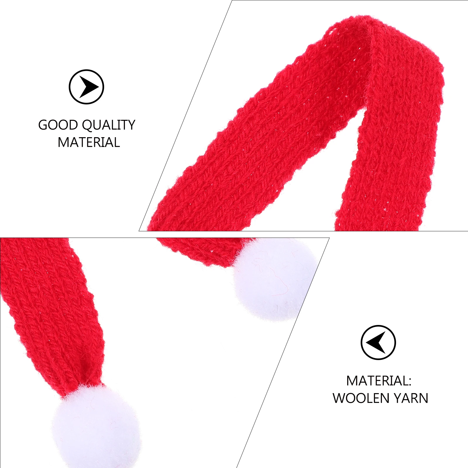 

10 Pcs Mini Decorative Scarf Scarfs Toys Adorable Lovely Christmas Red Accessories