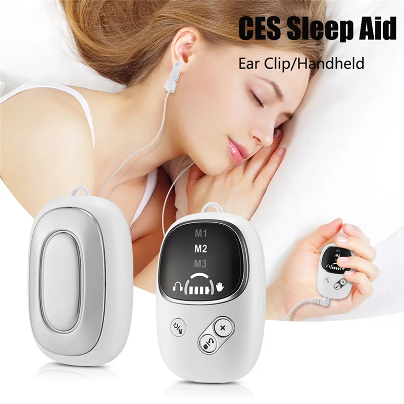يده ومشبك الأذن جهاز مساعد النوم الذكية CES مكركرنت نبض للأرق الأعصاب القلق تحسين النوم
