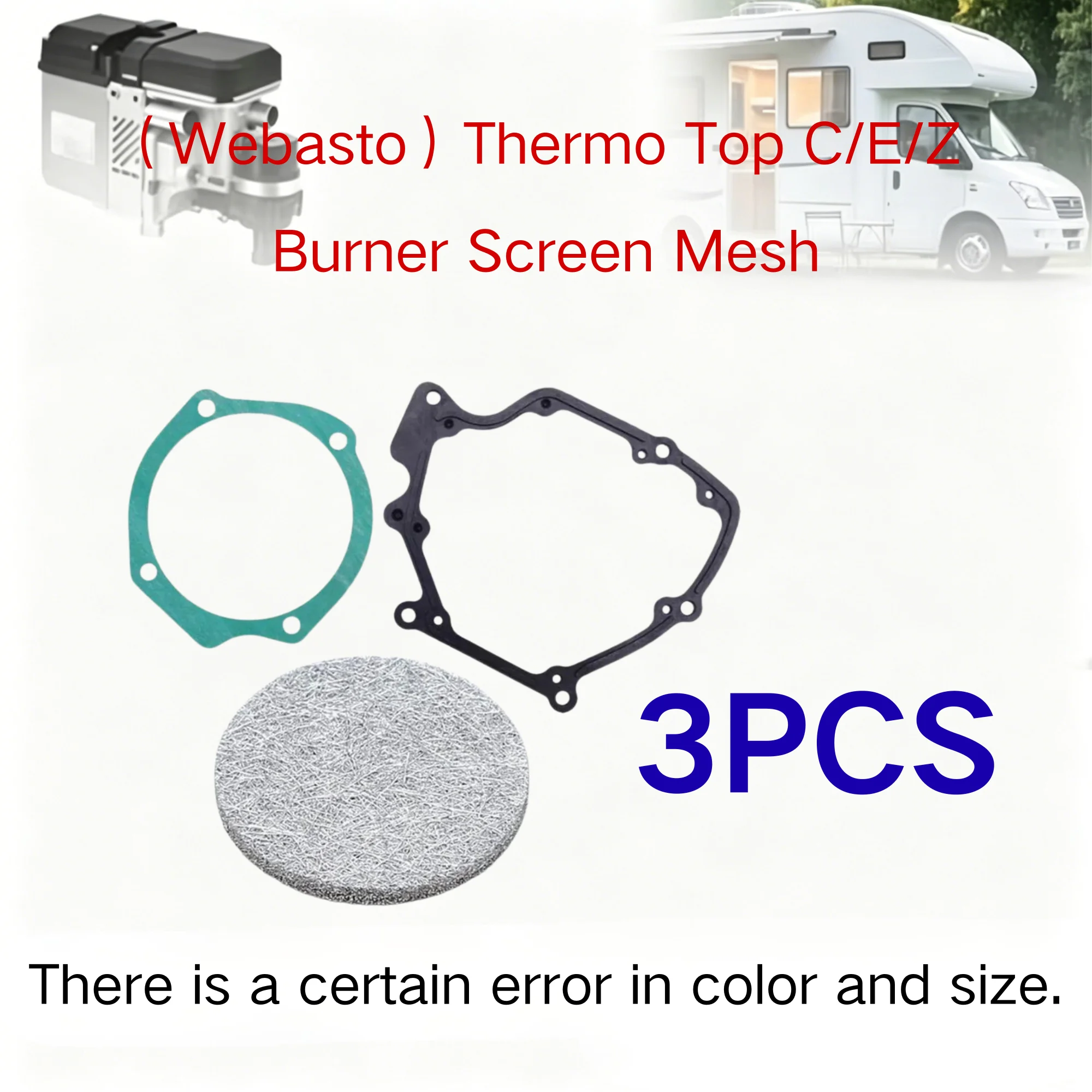 

3PCS Burner Screen Mesh & Gasket Kit for Webasto Thermo Top C/E/Z Diesel Heater, Designed for maintenance and repair of Webasto