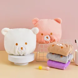 1pcs Cartoon Cute Bear Shower Cap Microfiber Hair Turban Quickly Dry Hair Hat Wrapped Towel Bathing Shower Cap Bathroom Cap