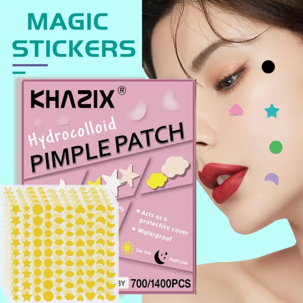 700/1400 Pcs Star Moon Acne Patch Mild Non-irritating Lightens Acne Hydrocolloid Acne Sticker For Blackheads Closed Comedon G8T2