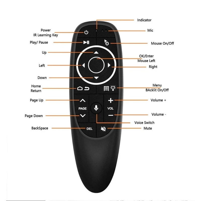 G10S PROBT 에어 마우스 음성 제어 감지 2.4GHz 무선 원격 제어