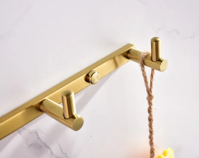 Brass brushed gold clothes cap door back hook circular bathroom hardware pendant