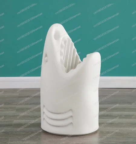 Nordic design shark umbrella bucket, creative animal umbrella storage rack, foyer home decoration