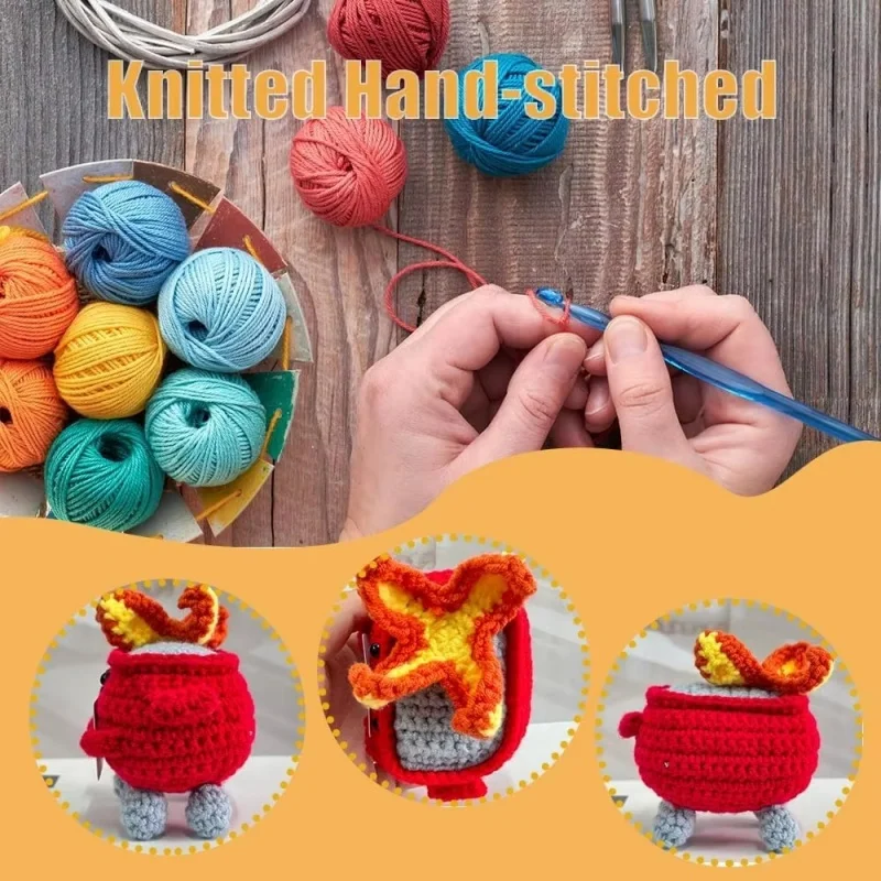 Handmade Crochet Dumpster Fire Doll- Cute Emotional Support Toy