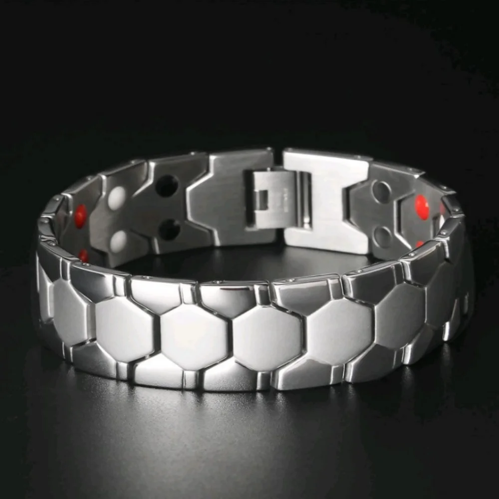 Diamond shaped double dot European and American men's bracelet magnet detachable bracelet spherical magnetic bracelet