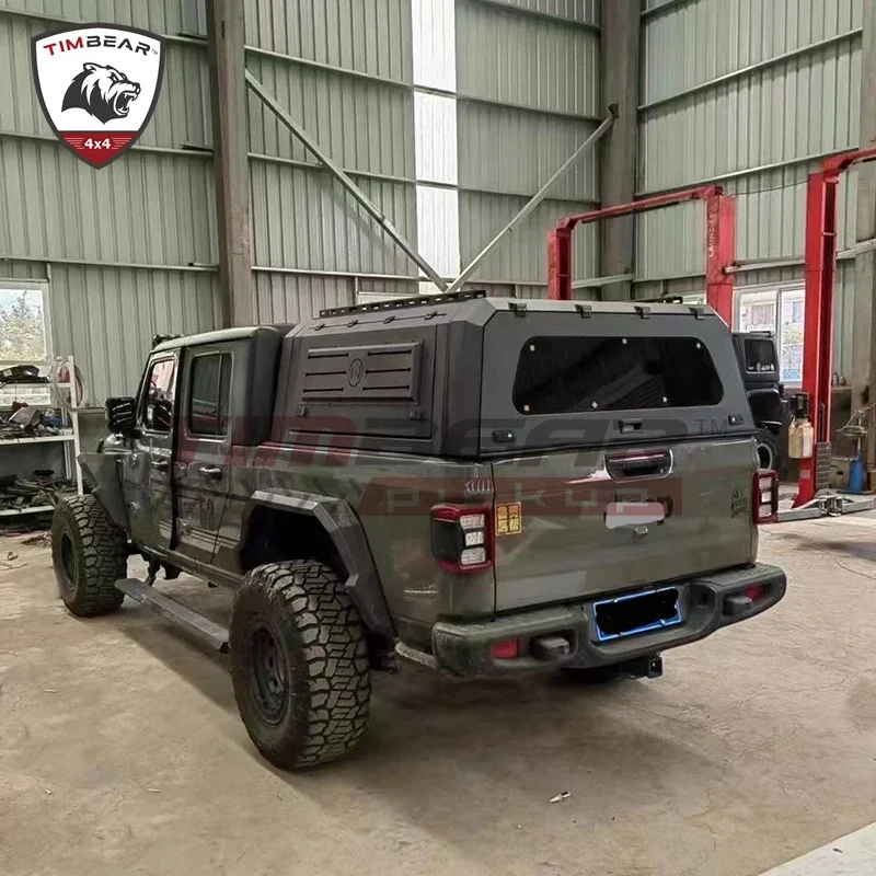 4X4 รถกระบะเหล็ก Dual Cab Hardtop Canopy สําหรับรถจี๊ป Gladiator 2018-2021