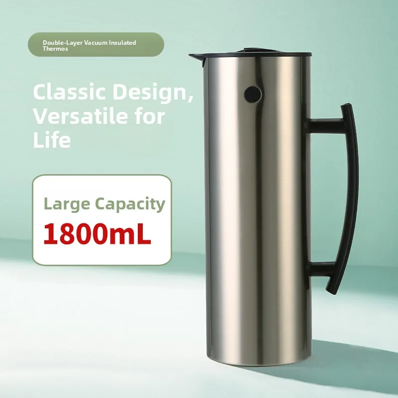 

Baans North European Sle Stainl Steel Insulated Mug Large Capaci for Home Living Room Office Use Hot Water Pot