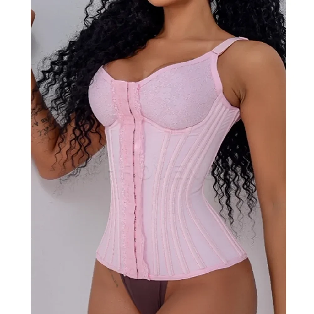 

Shoulder Straps Tops with Bones Posture Correcting Shaper Vest Shaping Split Shapewear with Hook-eyes