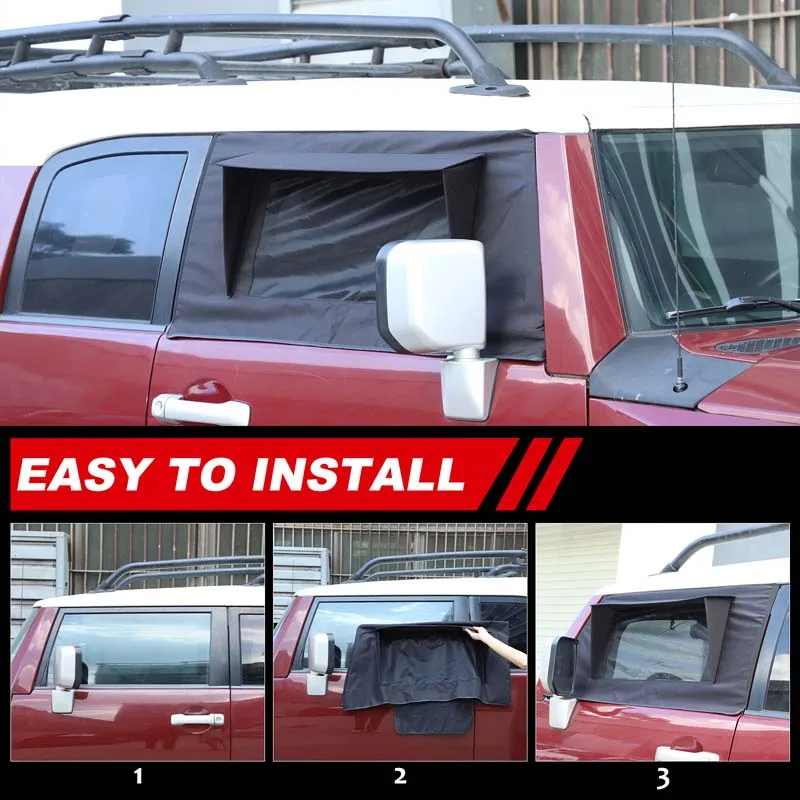 

for Toyota FJ Cruiser 2007-2021 Accessories Car Front Side Window Shade Curtain Breathable Privacy Sunshade Protection Cover