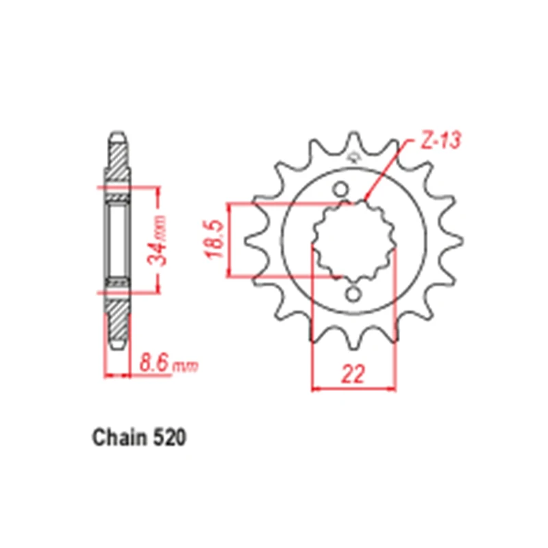 OZOEMPT 520-15T Motorcycle Front Sprocket Apply to 400 Dominar  401 Svartpilen   Vitpilen  390 Adventure  Duke ABS  390 RC  RC R