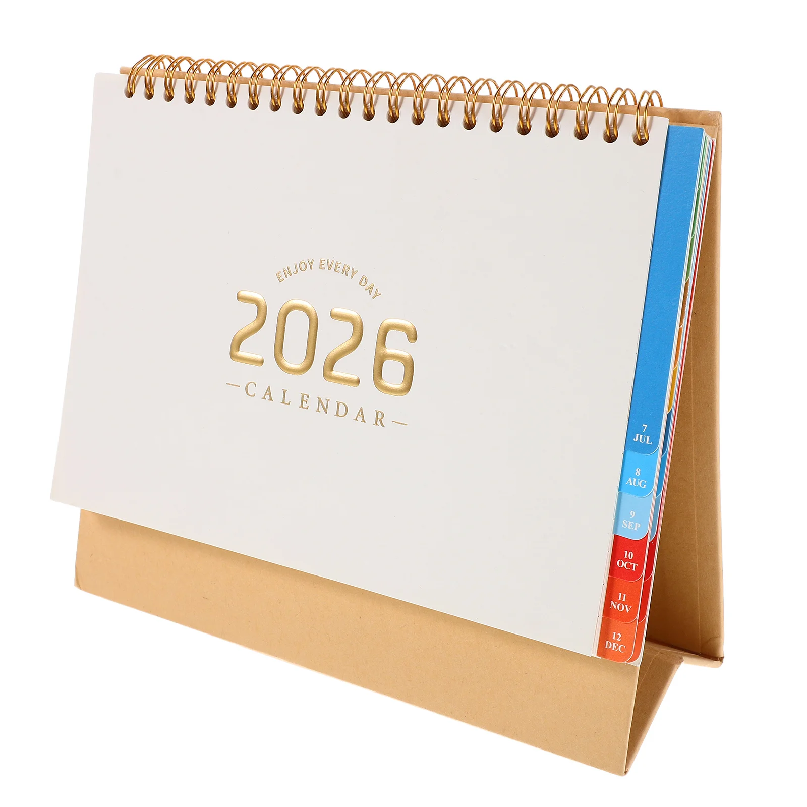 

Desktop Calendar 2026 Standing Flip Design with Twin-Wire Binding Monthly Planner for Home Office Daily Organizer Notebook