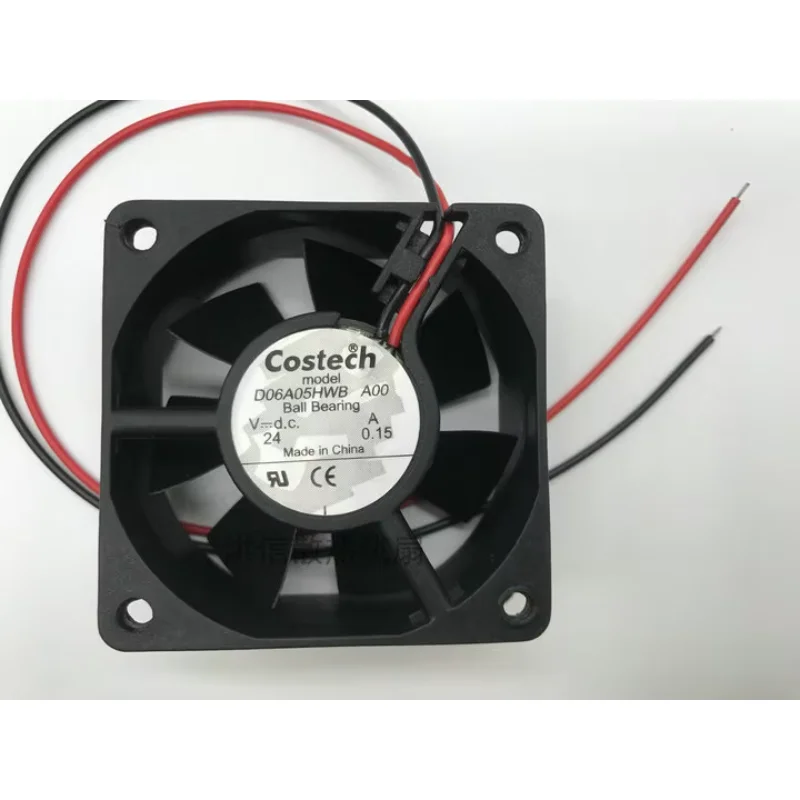 

COSTECH D06A05HWB DC 24 В 0,15 А 60x60x25 мм 2-проводной охлаждающий вентилятор для сервера