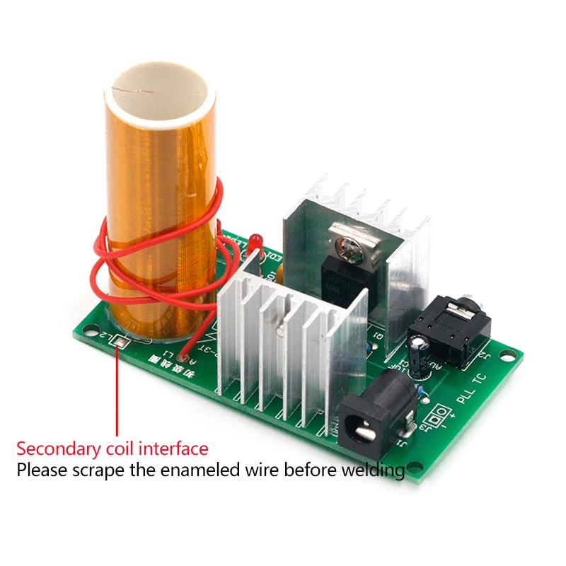 Mini Tesla Coil DIY ชุดอิเล็กทรอนิกส์ DC 15-24V 15W Tesla Music Coil Plasma ลําโพงสนุกชุด Arc Plasma Magical ของเล่นวิทยาศาสตร์