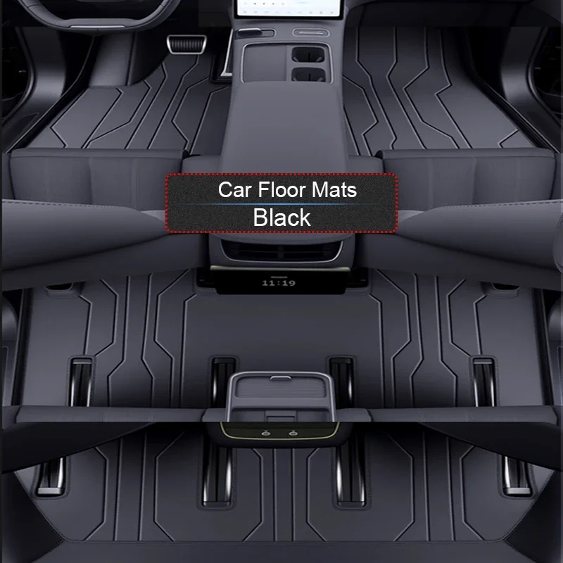 

Нескользящий автомобильный коврик из кожи наппа на заказ, роскошный водонепроницаемый напольный коврик, внутренний аксессуар для NIO ES8 EL8 2024-Present