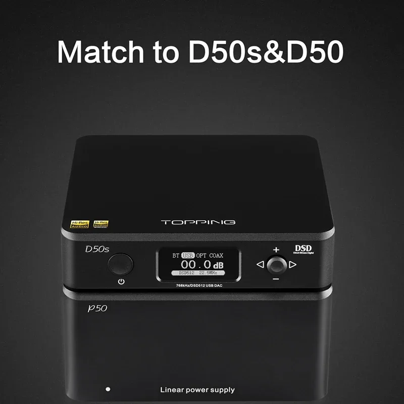 TOPPING P50 Linear Power Supply Made for D50S A50 DX3 PRO Compatible with Global voltage 115V/230V audirect