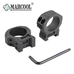 Marcool 2PCS Hunting Rifle Scope Mount Ring for Dia 30mm Tube Picatinny Tactical Mount 7075 Aluminum 0.9‘’ 1‘’ 1.26‘’ 1.5‘’ New