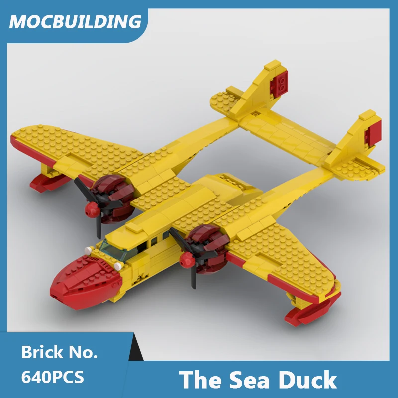 MOC Building Blocks Infamous Seaplane The Sea Duck Assembled Bricks Cartoon Animation Collection Toys Display Xmas Gifts 640PCS