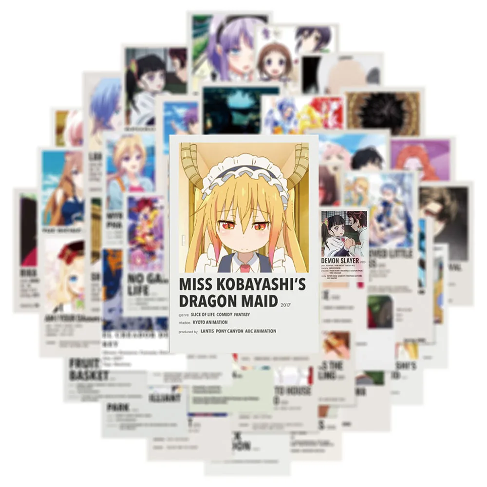 10/30/50pcs Classic Anime Poster Graffiti Adesivi Manga giapponese Decorazione adesiva Scrapbook Laptop Telefono Cartoon Decalcomanie Pack