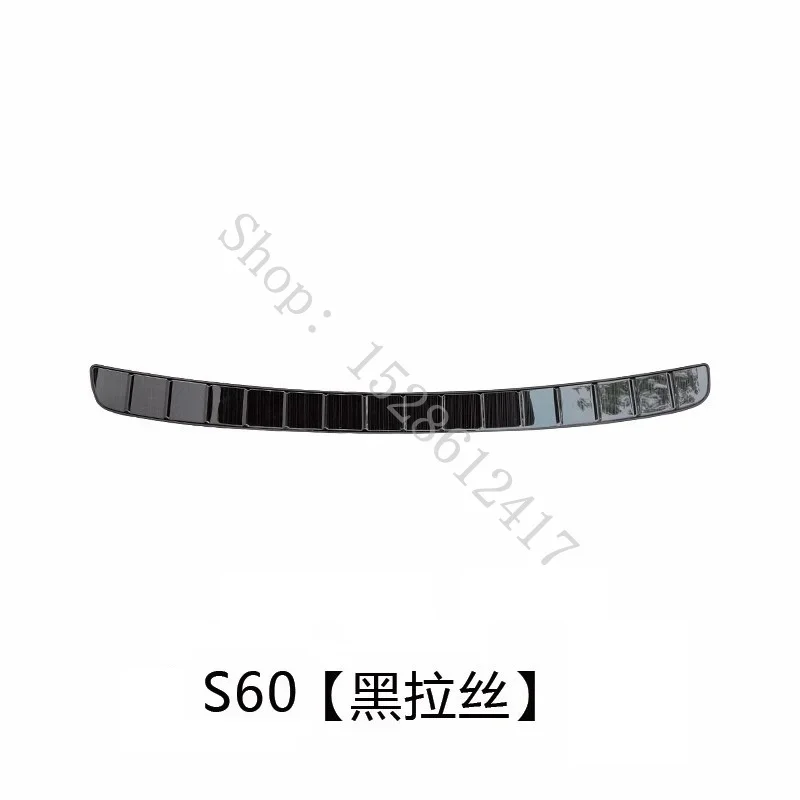 

For Volvo S60 2020 2021 2023~2024 Car accessories Stainless Rear Bumper Protector Sill Trunk Tread Plate Trim rear styling