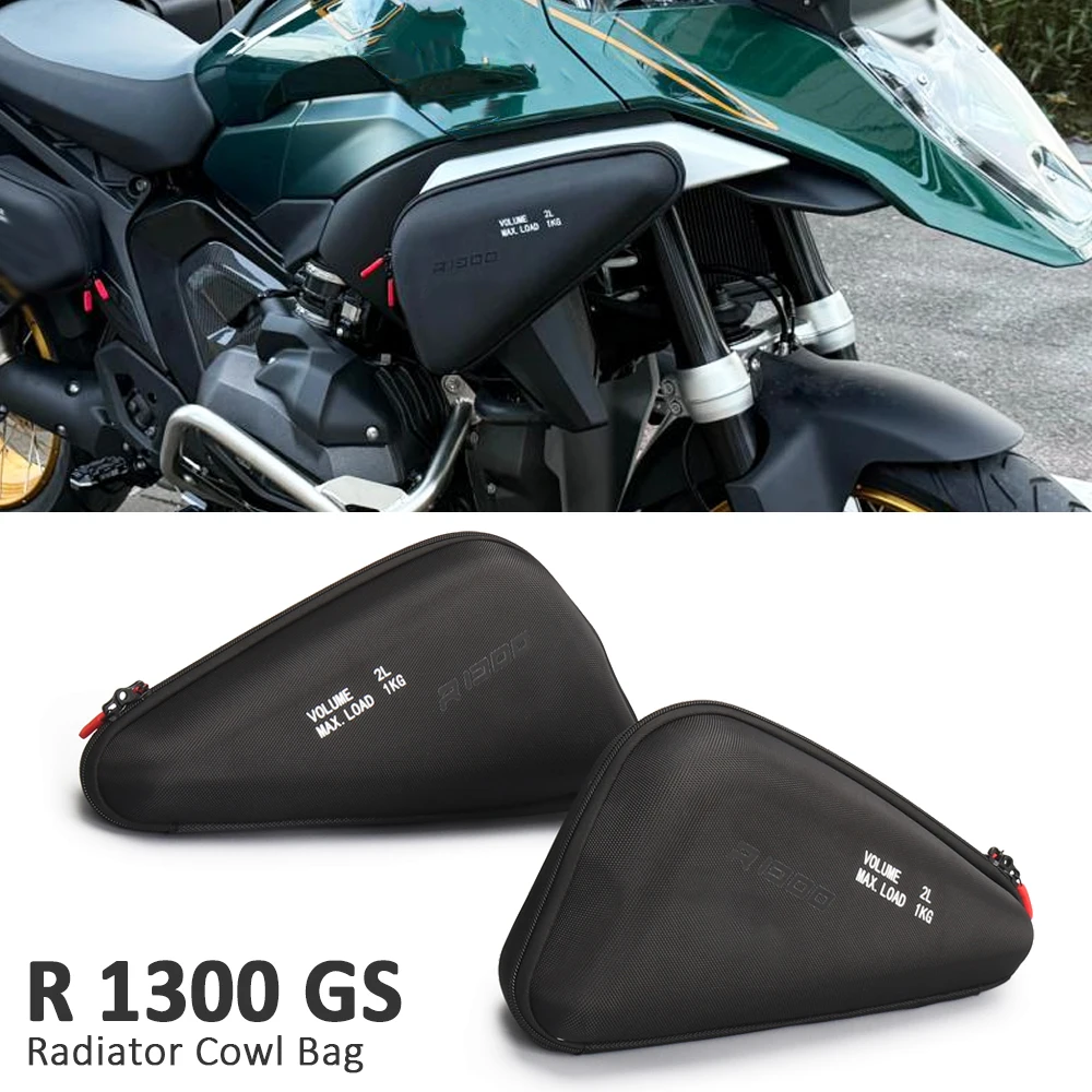 

For BMW R1300GS R1300 GS R 1300 GS 2023 2024 2025 r1300gs Motorcycle Accessories Radiator Cowl Bag Side Fairing Tool Bag 2L