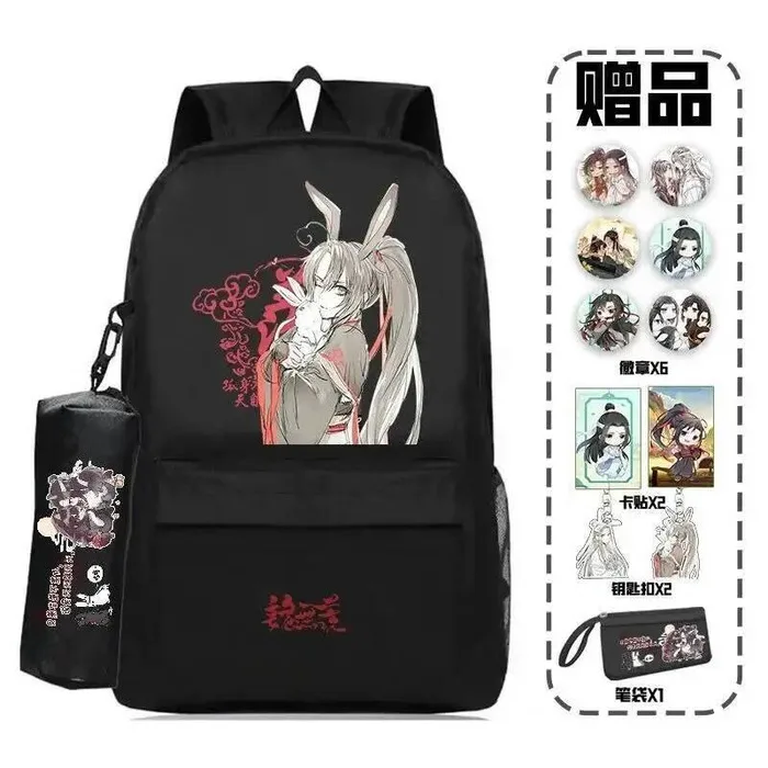 

Black White Grandmaster Of Demonic Cultivation Mo Dao Zu Shi Teens School Bags Backpacks Anime GAME
