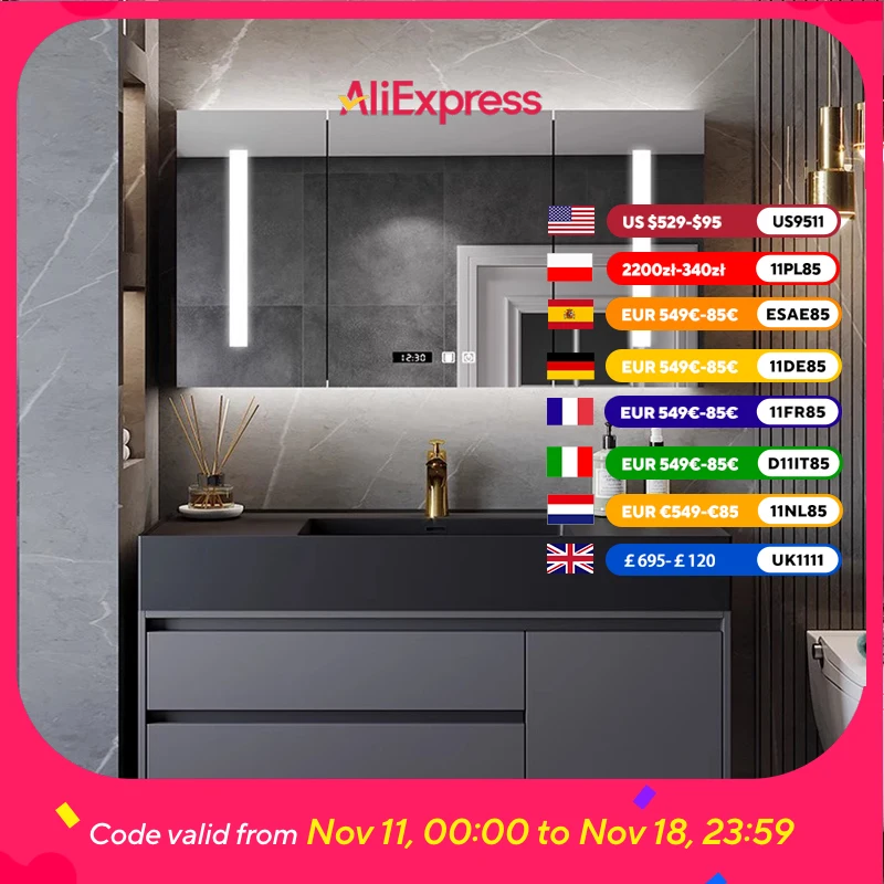 منظم خشبي، خزائن الحمام، منظم فاخر مثبت على الحائط، خزائن الحمام، مرآة تخزين، أثاث Armario De Banheiro