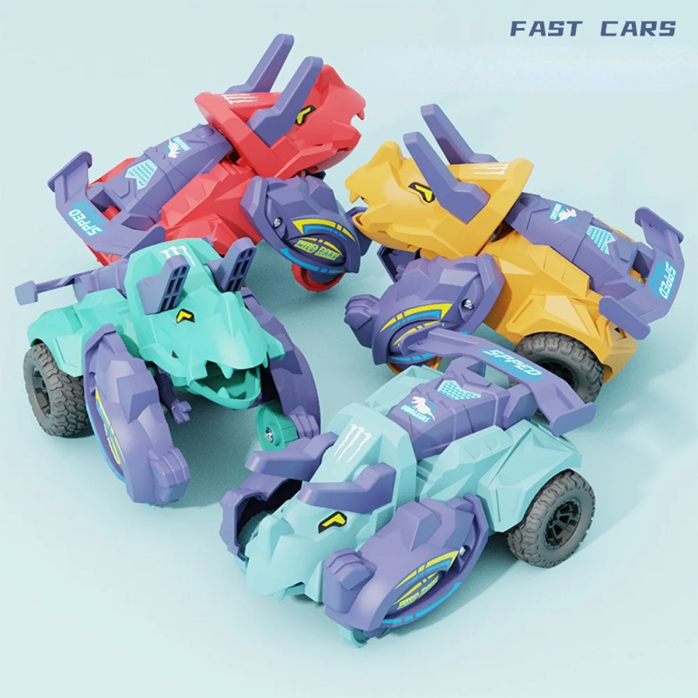 

Collision Transformation Vehicle Dinosaur Deformation Car Toy Plastic Inertia Model Car Funny Toys For Boy Kids Holiday Gifts