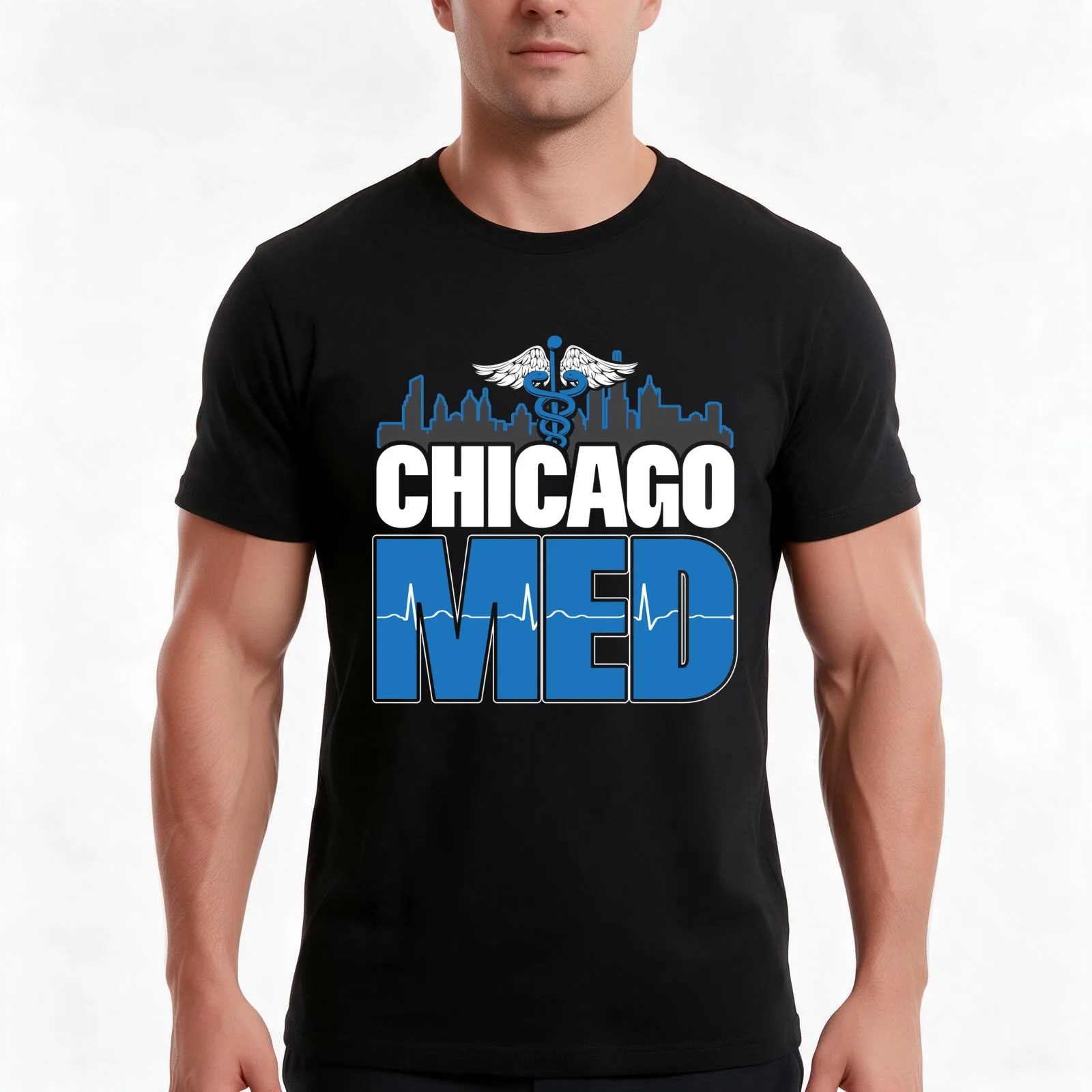 Chicago Med,Chicago EMT, Chicago First Responders, Chicago Hospital System T-Shirt, Summer Casual Cotton Tee, Unisex Men Women