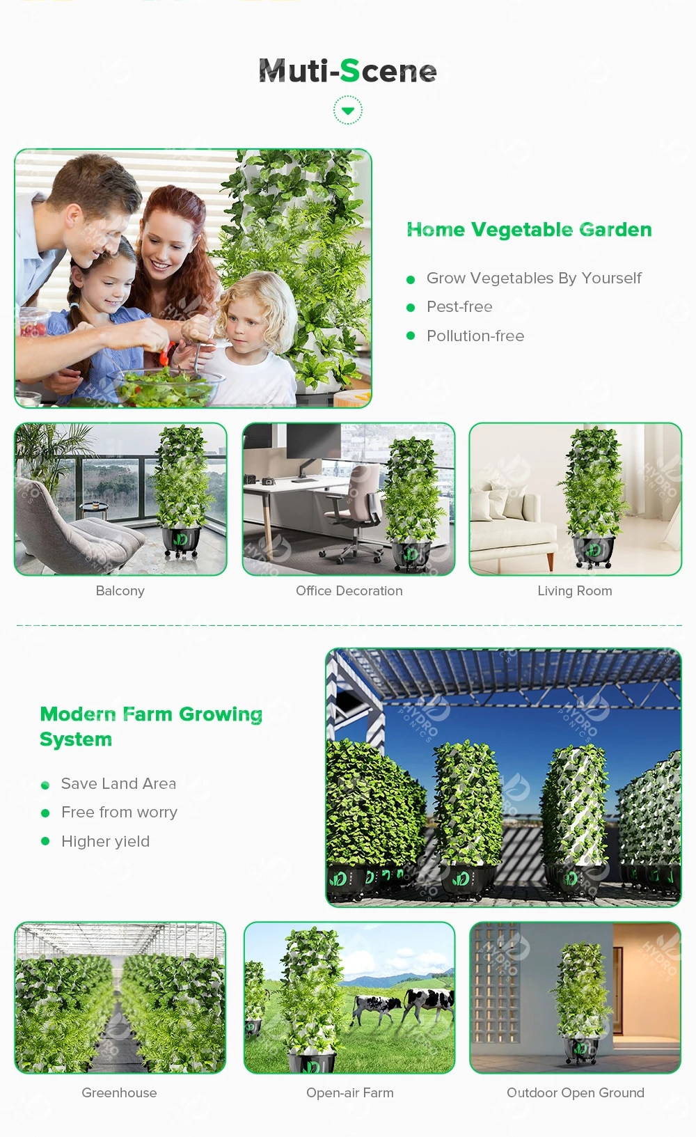 Ananas Toren Verticaal Hydroponisch Systeem 10 Lagen Aeroponics Groeiende Planter Zonder Grond Planten