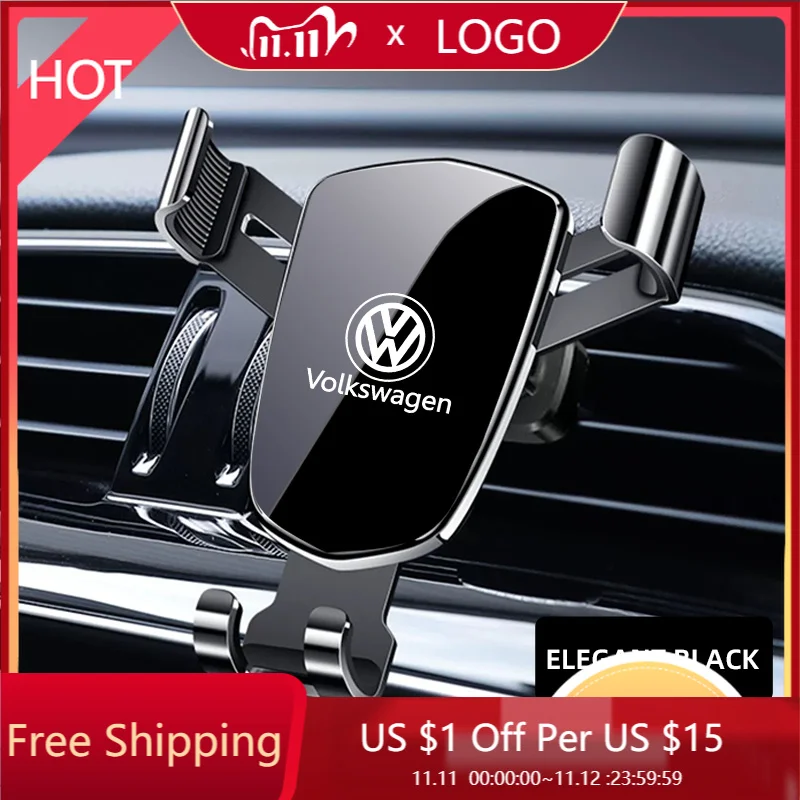 

Car Sticker Styling Mouldings Golf 3 4 MK3 MK4 2026 Hot For VW VOLKSWAGEN Gravity Car Phone Holder Air Vent Moblie Cell Stand Mo