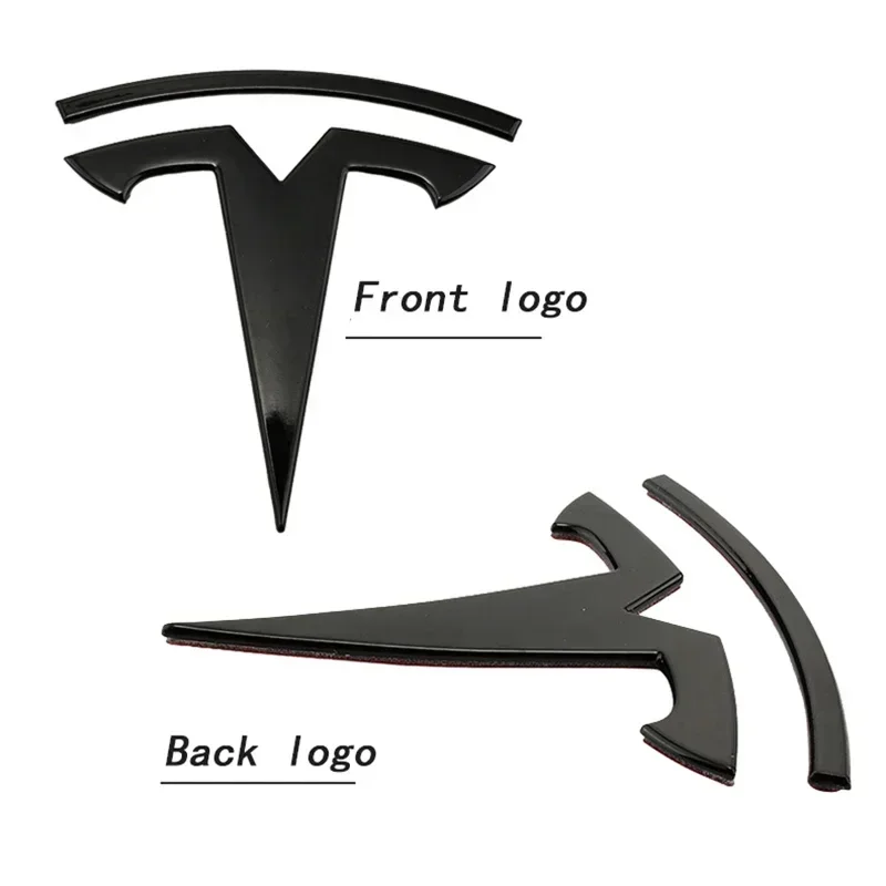 ABS for Tesla Model 3 Mode Y Car Front Hood Logo Cover Emblem Sticker Styling Auto Body Rear Trunk Badge Accessories