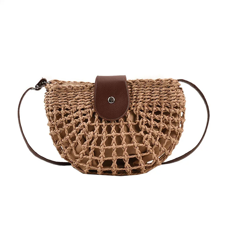 Summer Seaside Vacation Saddle For Women 2025 New Trendy And Versatile Casual Commuting Crossbody Straw Woven Bag