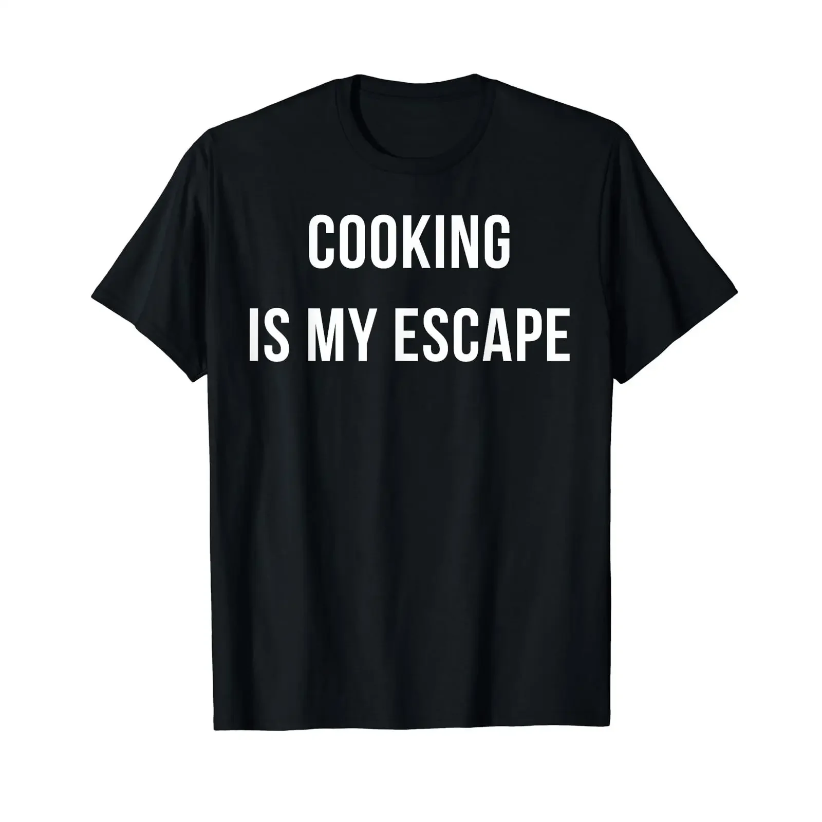 Cooking Is My Escape Chef Quote T Shirt black vintage Washed Top For Everyday Wear Slightly Breathable designer clothes Unisex