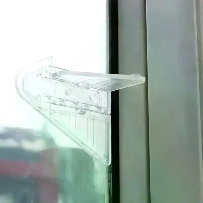 Door Window Protection Lock Child Lock Safety Butterfly Sliding Locks Anti-Pinch Wardrobe Locking Children Protection Sliding