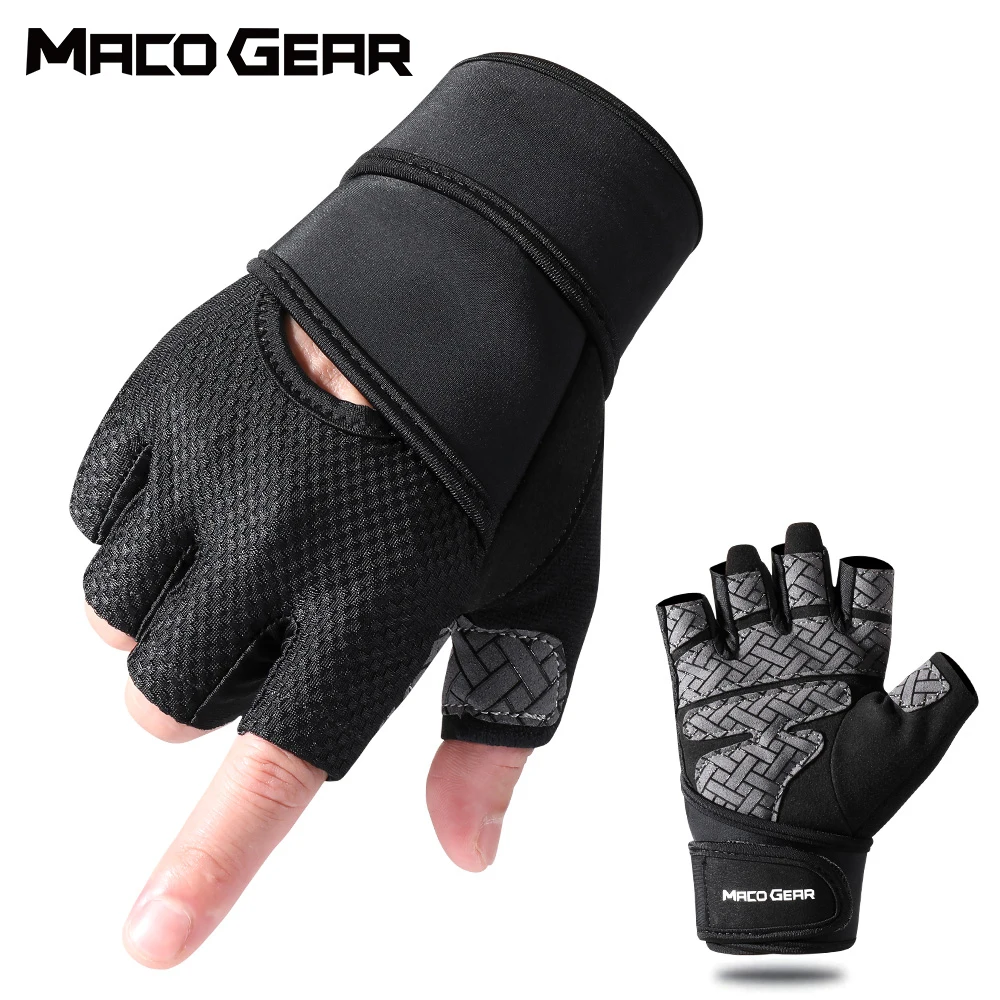 Gym Gloves Fitness Weight Lifting Body Building Training Sports Exercise Cycling Workout Anti-skid Half Finger Glove Men Women